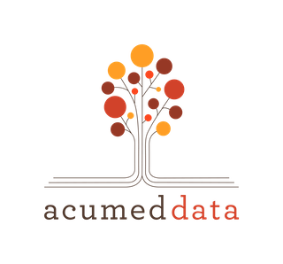 Acumed data logo - a tree made from data points