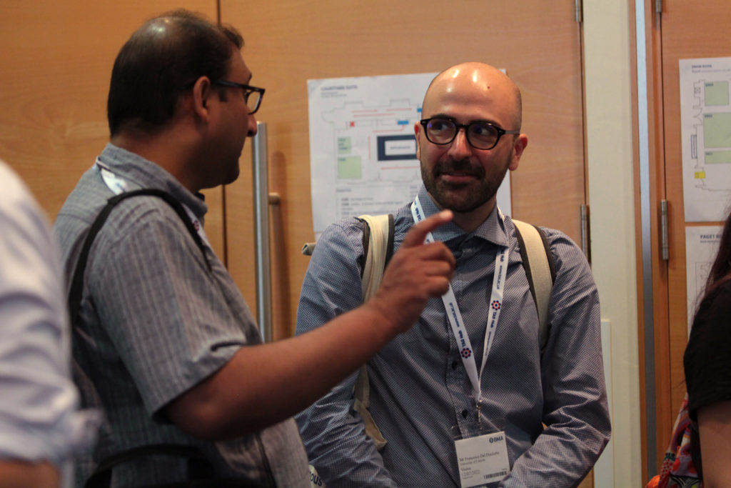 Francesco Del Duchetto in discussion with another delegate