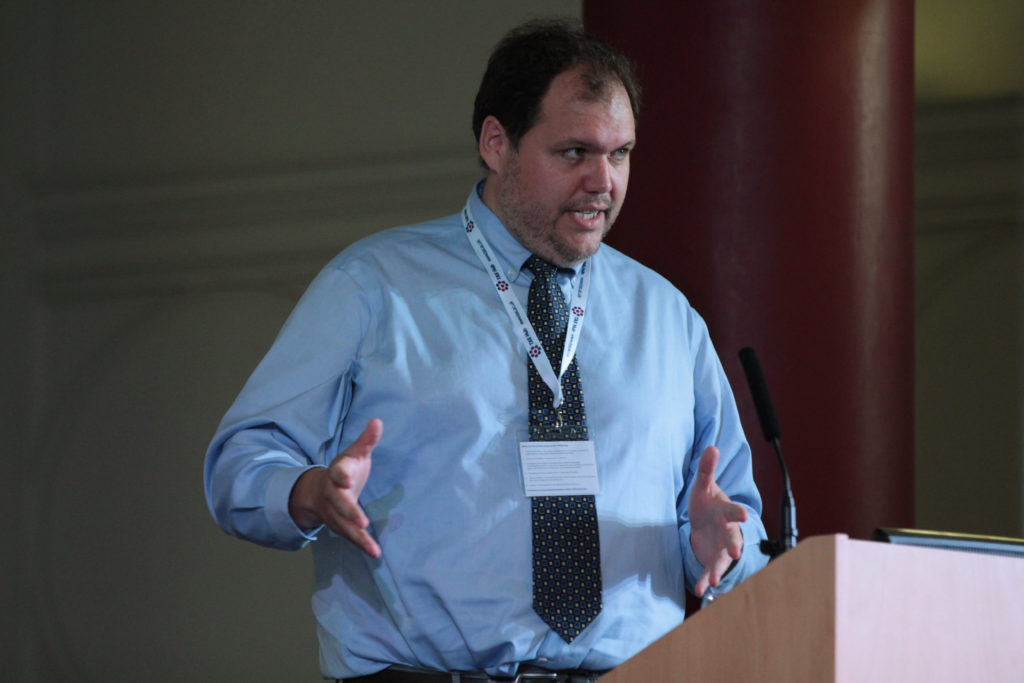 James Dracott giving a talk