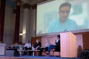 International Perspectives on TAS Panel on stage in the Great Hall